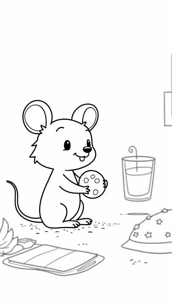 give a mouse a cookie coloring page